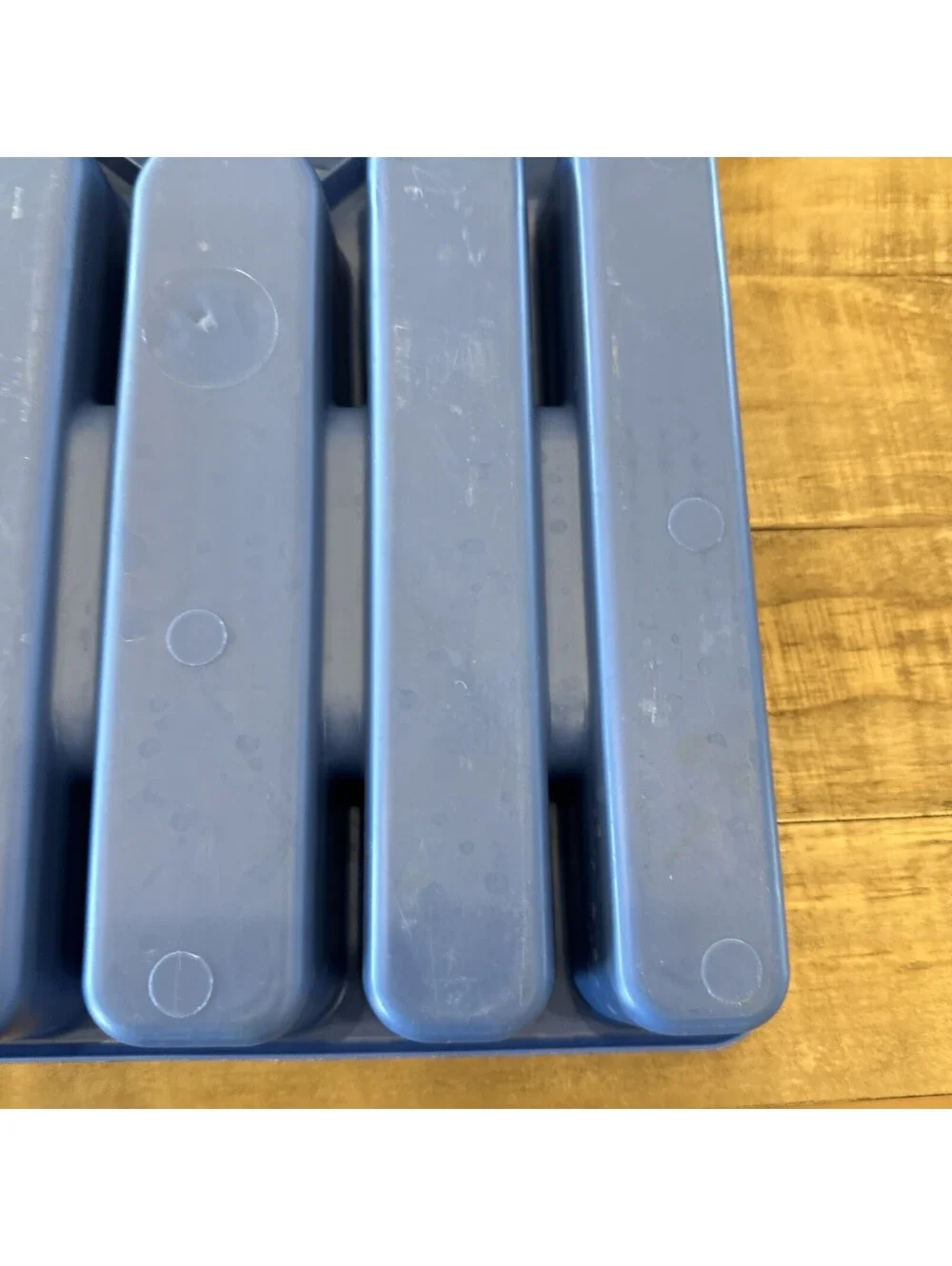 Vintage Rubbermaid Cutlery Organizer Flatware Blue 1994 Heavy Plastic 2925